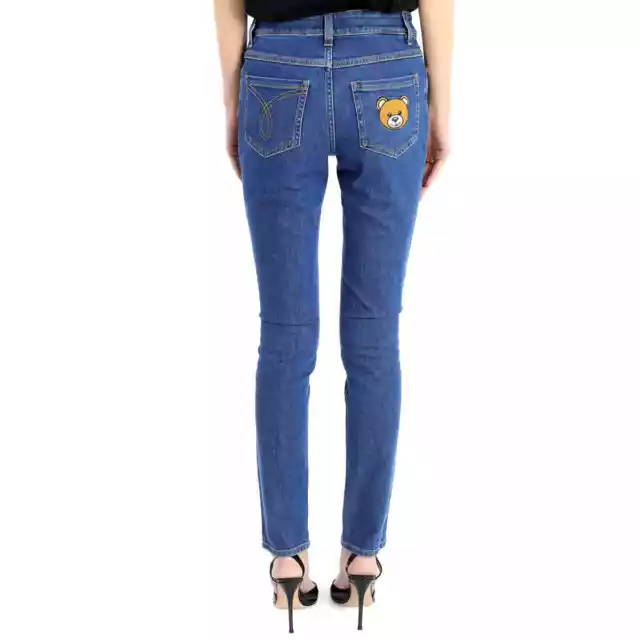 MOSCHINO LADIES TEDDY Bear Skinny Denim Jeans, Brand Size 36 (US Size 2 ...