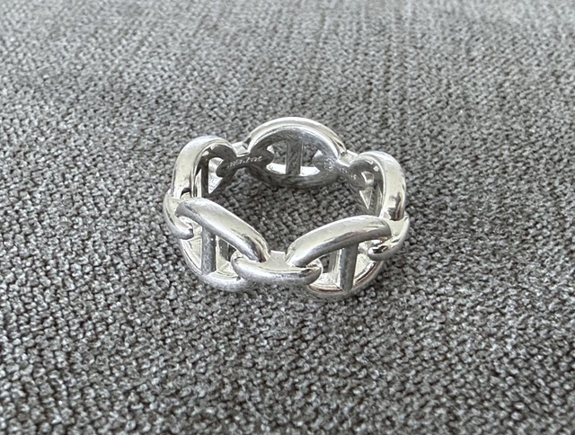 Bague Chaîne Ancre En Argent 925/1000 - Taille 54, Poids 5,8 G, Neuve Sans écrin