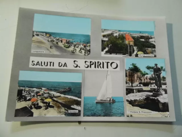 Cartolina Viaggiata "SALUTI DA SANTO SPIRITO" Vedutine  1958