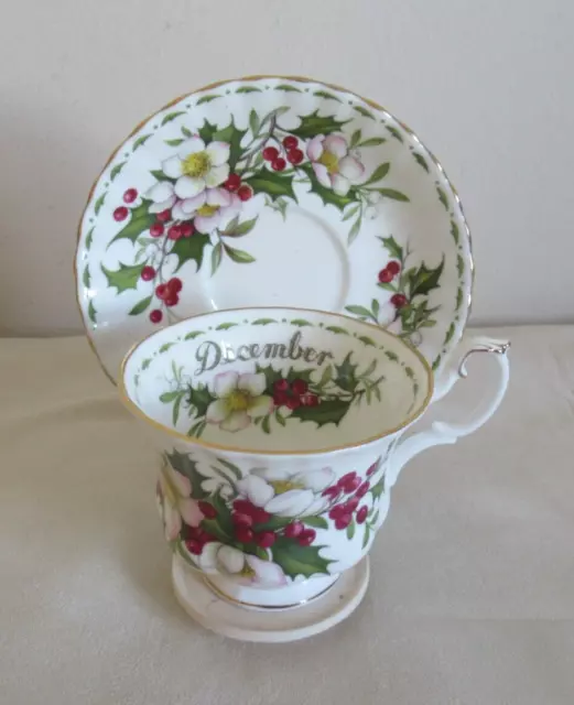 Royal Albert ~ Flowers Of The Month ~December ~ Chirstmas Rose ~ Cup & Saucer