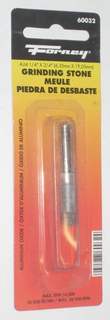 5 Forney 60032 Grinding Stones 1/4 Dia x 3/4" Long A24 Grit w 1/4" Shank