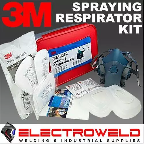 3M Spraying Kit, Half Face Respirator Filters P2 5925 A1 6051 Pesticide Gas 7551