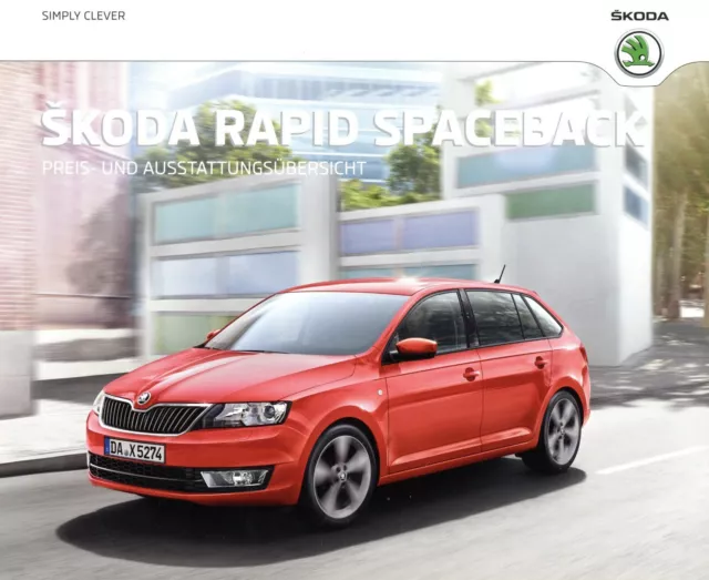 2014 Škoda Rapid Spaceback Price List 10/14 D Price List Prijslijst Prismista