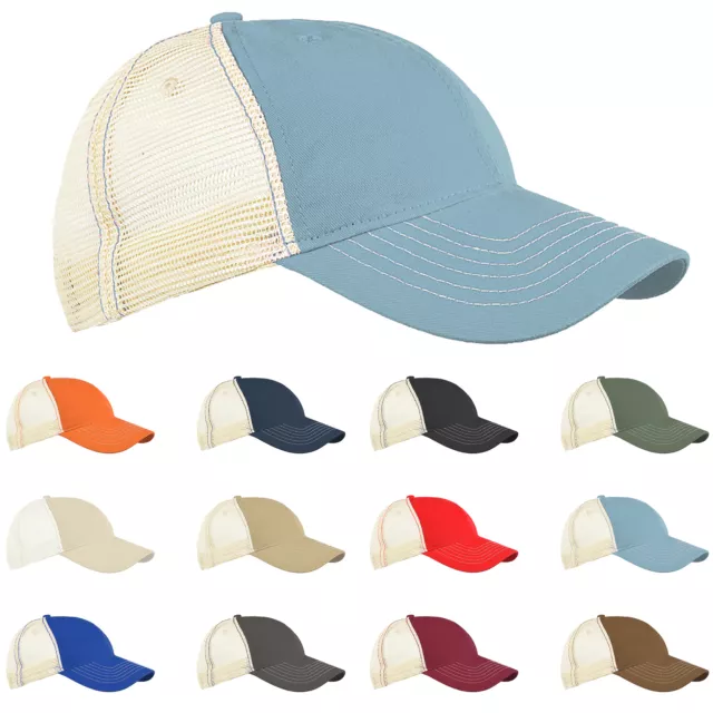 Washed Cotton Baseball Cap Adjustable Hat Polo Style Plain Solid Blank Dad Men