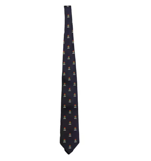 Lancashire Cricket Adult Tie (Size Adult) Silk Navy Red Rose Tie - New