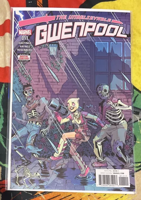 The Unbelievable Gwenpool #11 2017 Marvel Comics Sent In A Cardboard Mailer