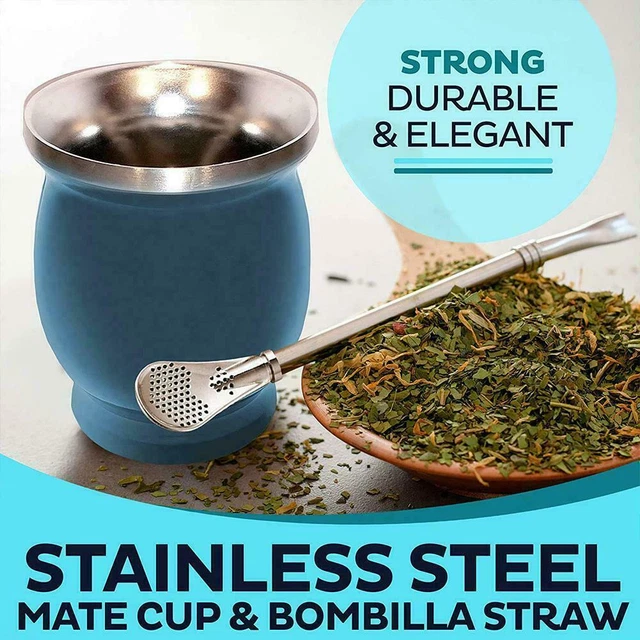 Lampadina in acciaio yerba mate tazza da tè paglia opaca set di yerba zucca opaca HOTS