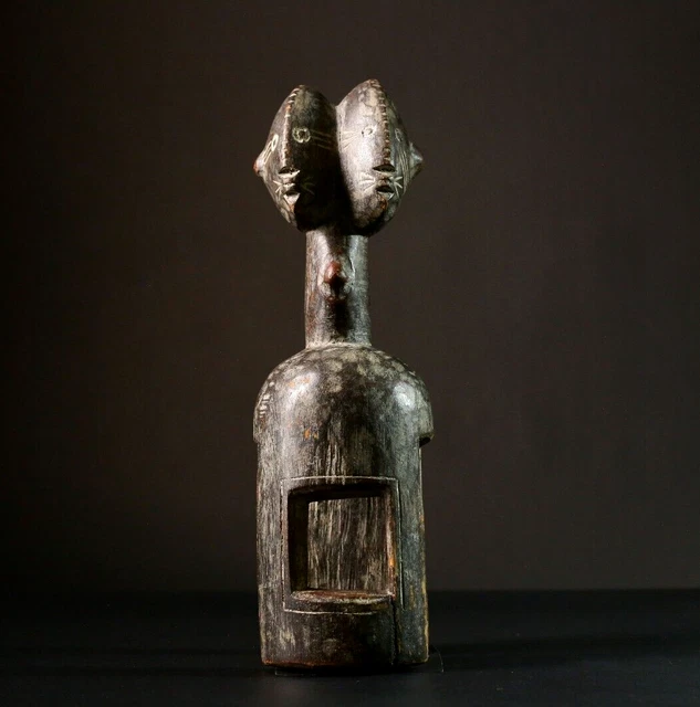 Sculpture africaine en ébène, par Idehen Dick, Visage d'une