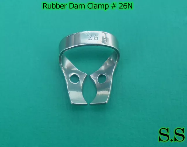 6 ENDODONTIC RUBBER DAM CLAMPS # 26N Dental Instruments