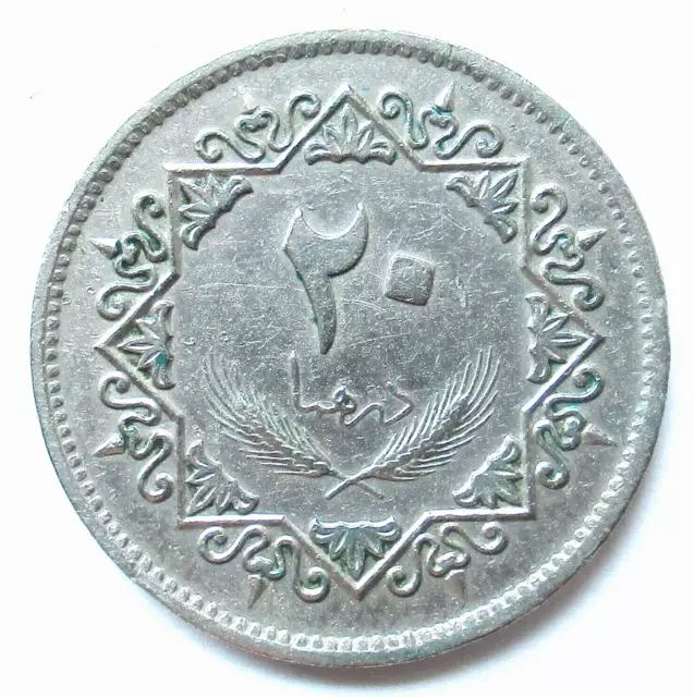 Libyen Libya 20 Dirhem 1975.