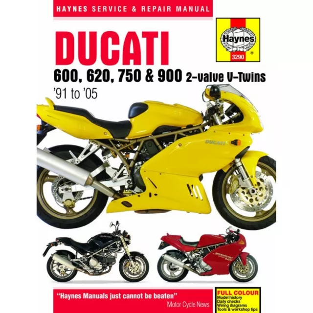 3290 Ducati 600/750/900 2-Valve V-Twins Haynes Workshop Service Manual Book