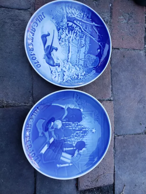 B & G Copenhagen Porcelain - Jule After Plates 1970 & 1971