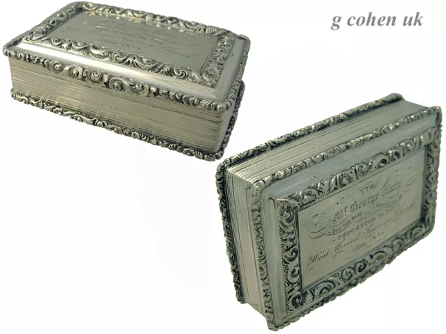 Victorian Silver Table Snuff Box Nathaniel Mills 1833