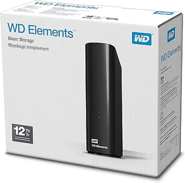 Western Digital Elements HD 12TB - External HD - Hard disk esterno USB - NEW