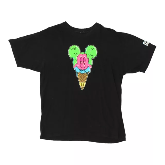 Disney Collection By NEFF Mickey Mouse Ice Cream Mens Black Tshirt | Designer