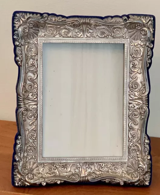 VTG GSA Signed Godinger Silver Plated Ornate Baroque Scrolls Photo Frame Book