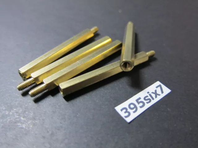 5x Brass Standoff Spacer M3 Male x M3 Female - 40mm