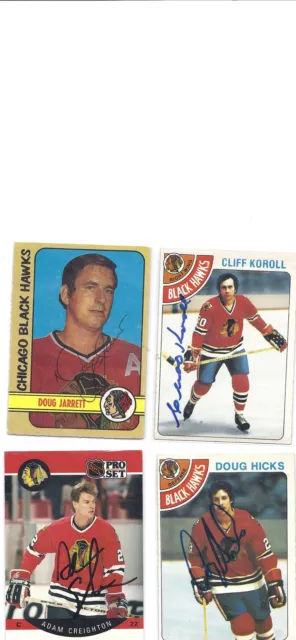Cliff Koroll Signed / Autographed Hockey Card Chicago Black Hawks 1978 OPC