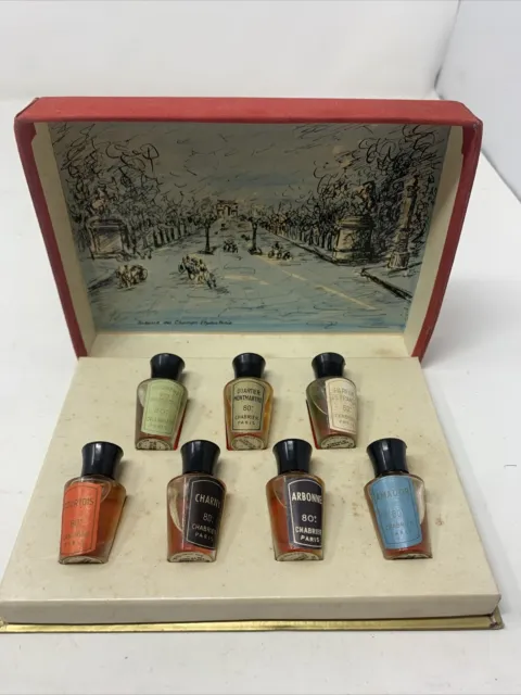 VINTAGE LES PARFUMS DE France Miniature Boxed Set of 7 bottles