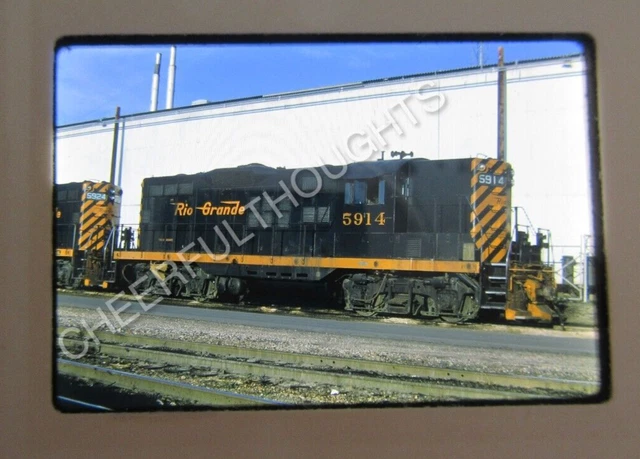 Original '71 Kodachrome Slide DRGW Rio Grande 5914 GP9 Salt Lake, UT      36Z60