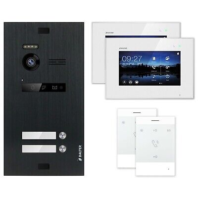 Balter Evo Noir Talk + 7 " LCD Vidéo Interphone pour Porte Kit 2 Maison de