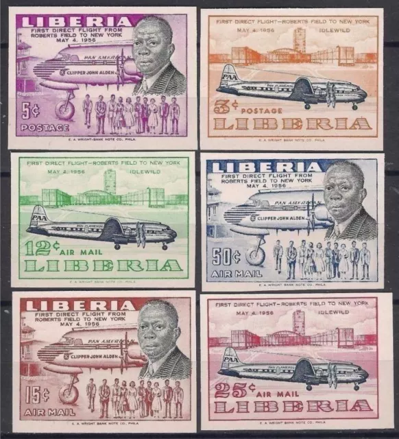 Liberia 1957 First direct flight New-York Tubman/President Planes Aviation MNH