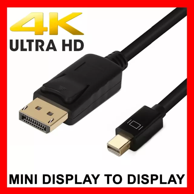 Mini DisplayPort DP to Display Port Cable Ultra HD 4K for MacBook Pro Air Mac