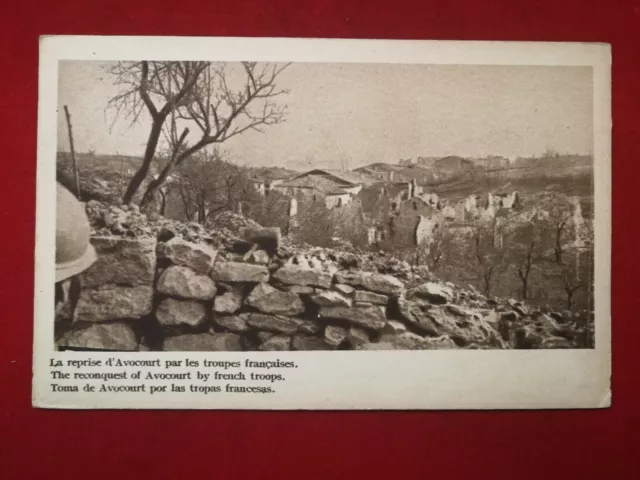 CPA 55 (meuse) La Reprise d'AVOCOURT par les Troupes Françaises