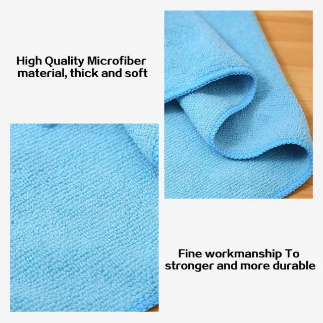 4 Colours 12pcs Microfiber Absorbent Car Washing Cloths Kitchen Cleaning Rag 3