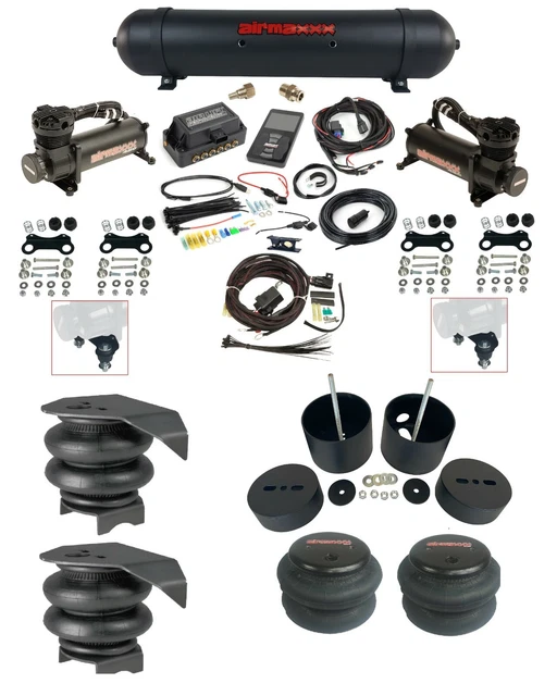 Complete 480 Blk Air Ride Suspension Kit w/Air Lift 27685 3P For 99-06 Silverado