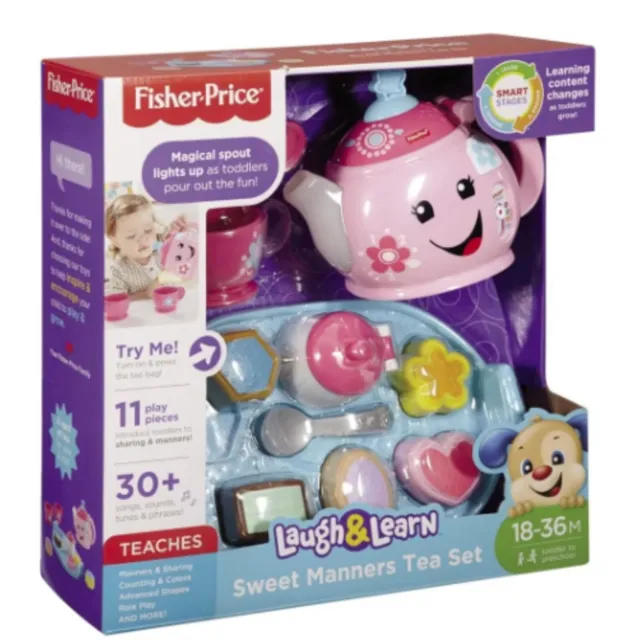 Fisher-Price Laugh & Learn Sweet Manners Tea Set wonderful toy 30+ songs Teaches