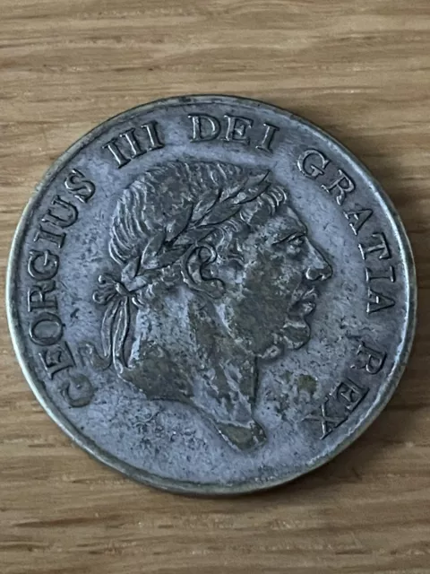 1812 King George Iii Three Shillings Silver Bank Token Weighs 14.5 Grams