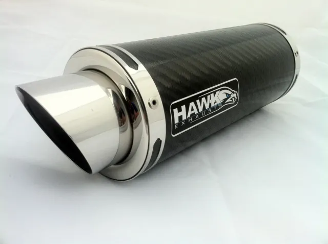 Hawk - Suzuki GSXR 750 K8, K9 L0 Carbon Fibre GP Road Legal Race Exhaust Can