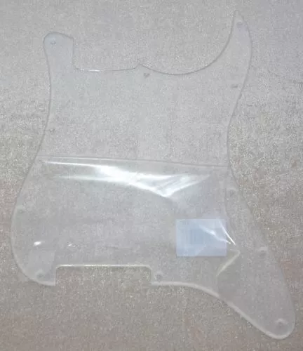 1 Pickguard Rohling für Strat durchsichtig transparent 11 Loch ohne Fräsung