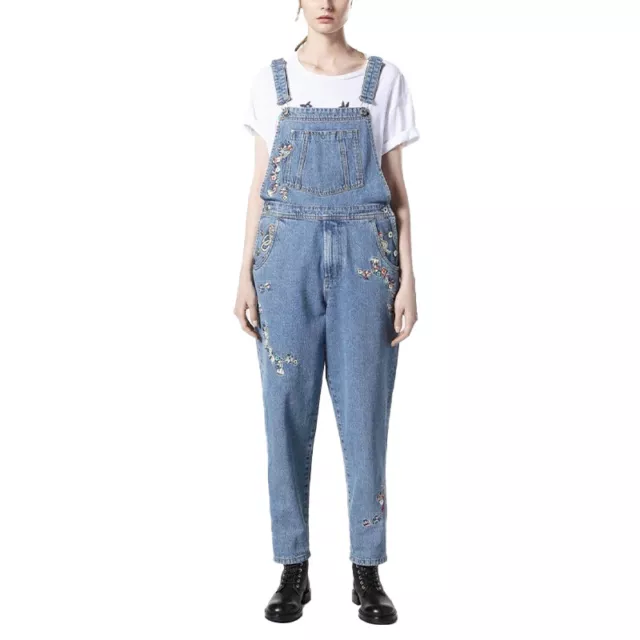 DIESEL DE PARKER Womens Full Length Denim Dungarees Ladies Slim Jeans Jumpsuit