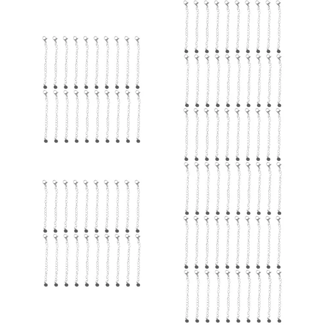 100 piezas Collar Cadena Extensores Pulsera Extensión Cadena Portátil