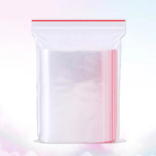 100 Pcs Plastic Sealed Bag Airtight Storage Bags Transparent