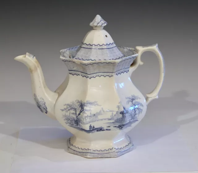 Pearlstone Ware PW & Co Teapot Antique English Pottery Staffordshire