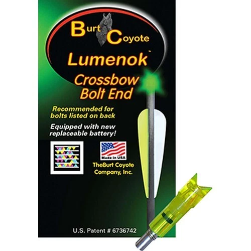 Burt Coyote ECC3G Lumenok Green Easton/Bemon Moon Archery Crossbow Nocks 3 Pack
