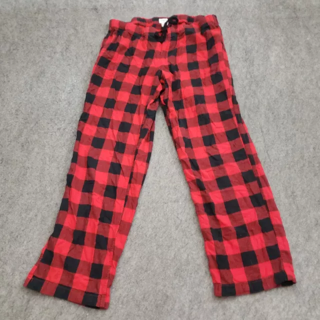 J Crew Pajama Pants Mens Medium Red Black Sleepwear Bottoms PJs Plaid Adult