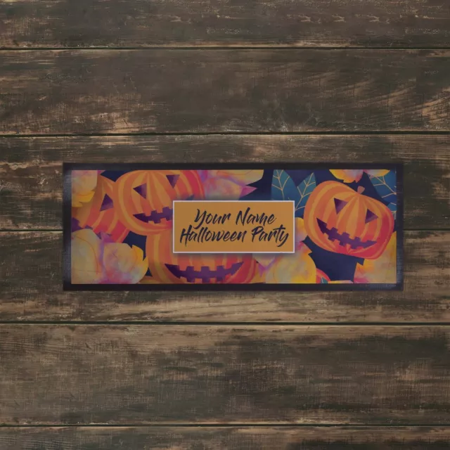 Personalisiert Halloween Barmatte Multi Matte Herbstlich Kürbis Party-Dekoration