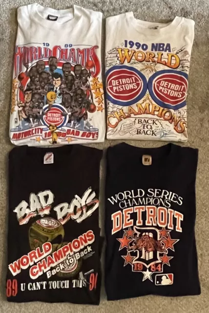 Vintage 1980s-1990s Detroit Pistons Tigers T Shirts (Read Description)