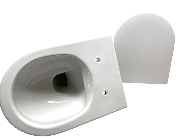 AM.PM WC Suspendu Sans Bride FlashClean – Cuvette Céramique Moderne Avec Abattant SoftClose, Hygiène Maximale