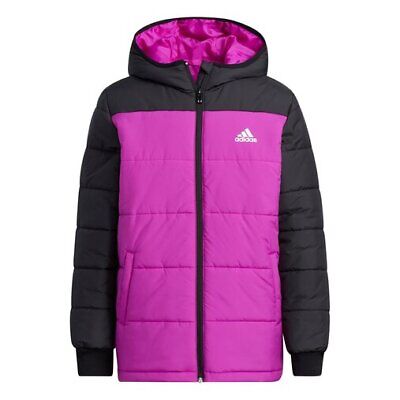 adidas Winter Padded Jacket Kids Large L - Pink/Black - Brand New