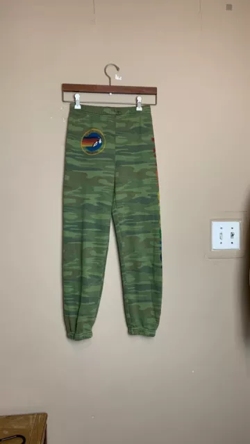 Aviator Nation Kids Sweatpants Camo Size 14