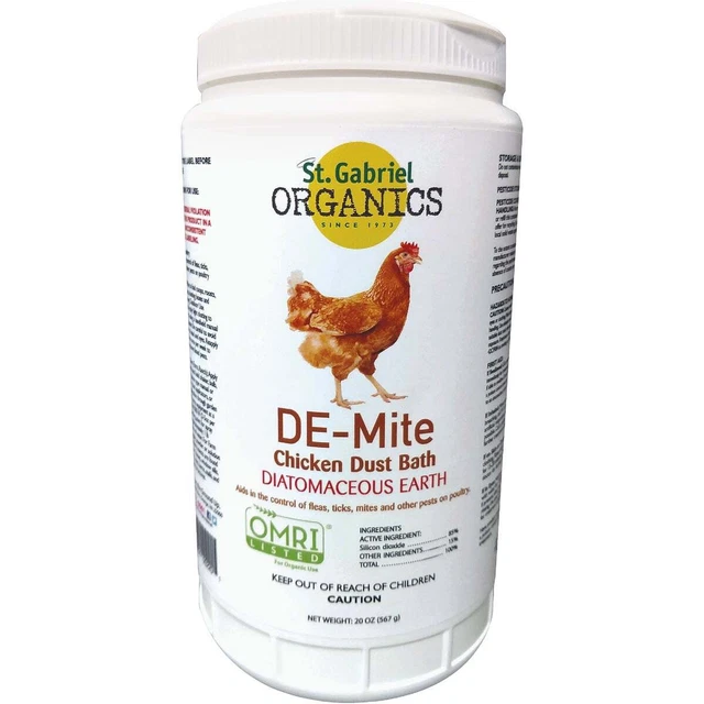 St Gabriel Organics DE-Mite 20 Oz. Ready To Use Powder Diatomaceous Earth Dust