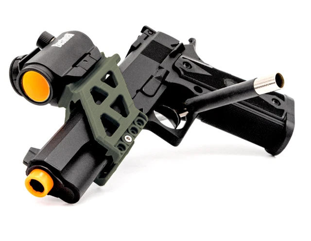 M1911 PISTOL RED Dot Sight Bridge Picatinny Rail Mount - GREEN Olive ...