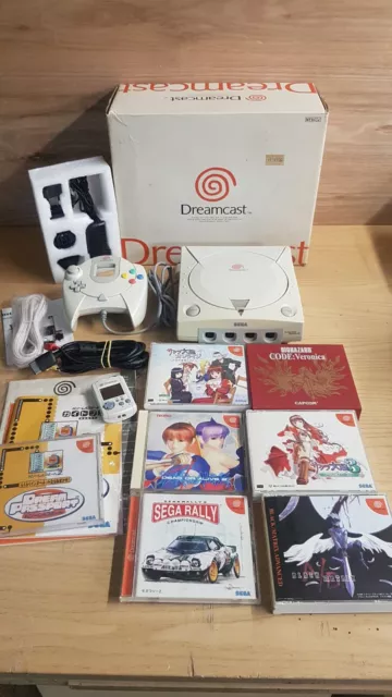 Japanese Sega Dreamcast Console Complete Bundle + Games Boxed DreamPSU Install