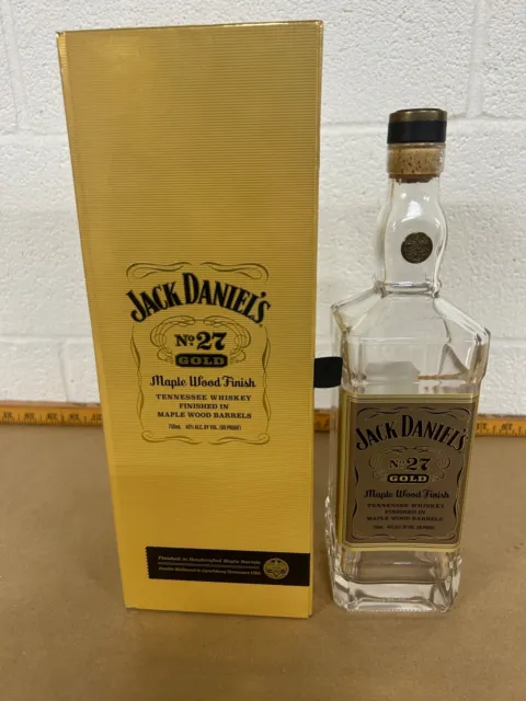 Jack Daniels No. 27 Gold Box & Bottle Empty 750ml