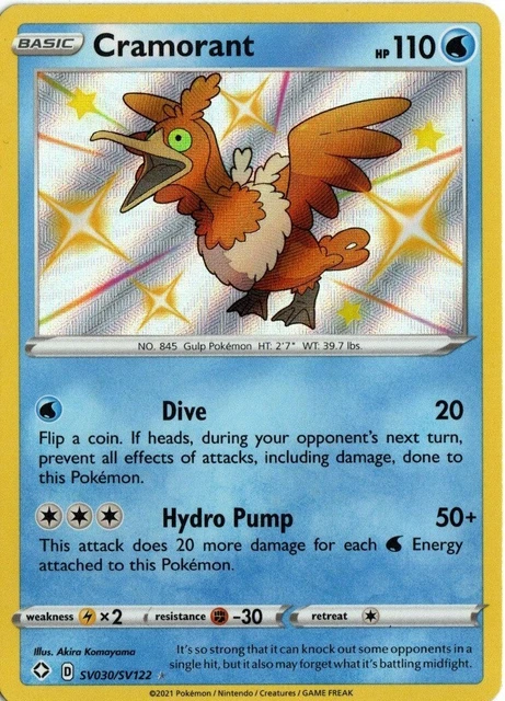SV030/SV122 Cramorant Shiny | Rare Holo Pokemon Trading Card Shining Fates Vault